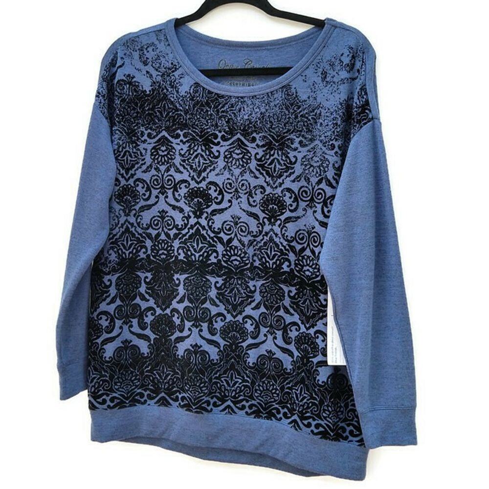 Onque Casuals Oversize Tee Blue w/ Black Texturing